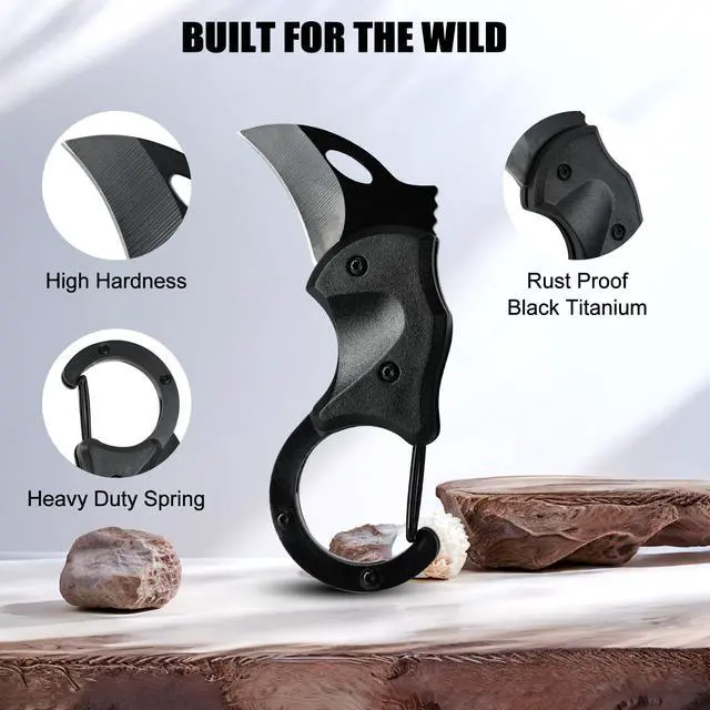 Alt view image 4 of 7 - Keychain Tool - Mini Box Cutter, Compact EDC & Package Opener for Men, Multi-Function Camping Fishing Hiking Gadget, Gifts for Brother Husband (Black)