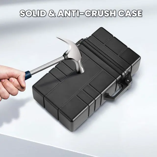 Alt view image 3 of 7 - Waterproof Case, Airtight Holder Case, EDC Survival Container | 20 Capacity for Whole Package 84-100mm Size, Match Seal Storage, Dry Box for Fishing Kit, Cool Gadgets for Men Women Camping