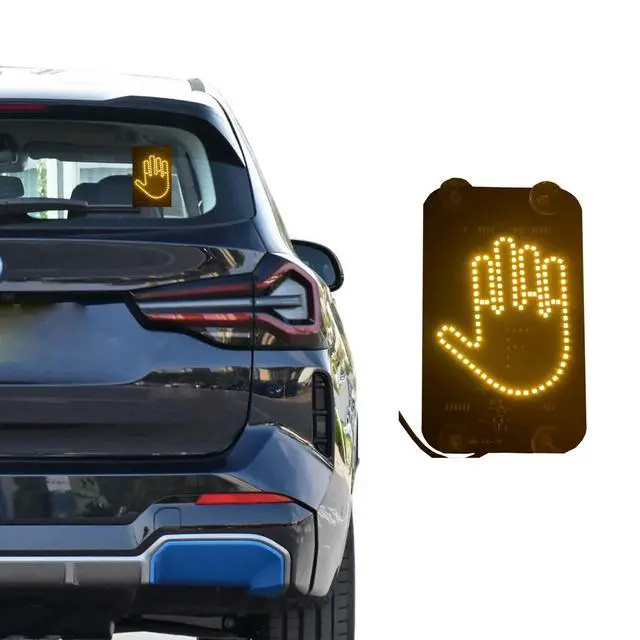 Alt view image 2 of 7 - LED Middle Finger Sign for Car, Truck, Thank You Lights, Thumb Up Down Light, Cool Car Interior Light to Express Yourself, Cool Funny Car Accessories Gadgets