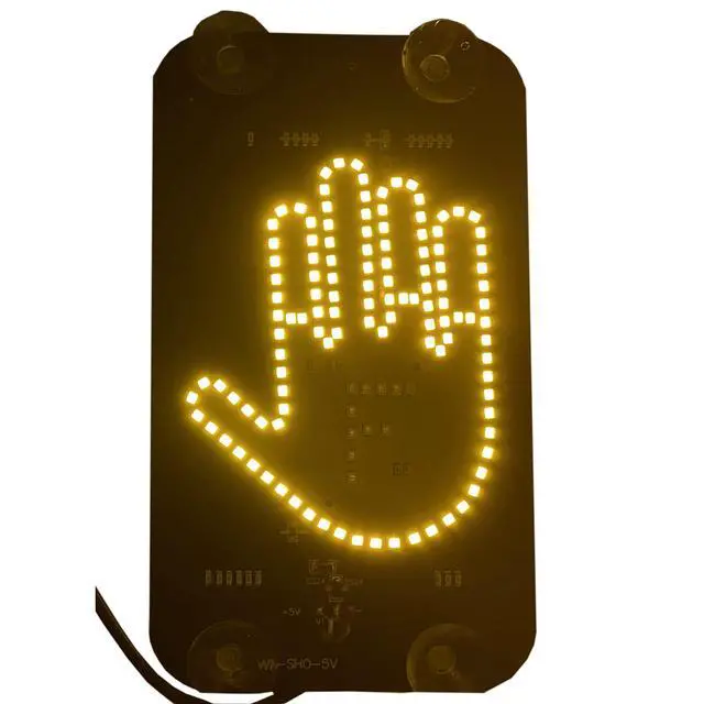Alt view image 5 of 7 - LED Middle Finger Sign for Car, Truck, Thank You Lights, Thumb Up Down Light, Cool Car Interior Light to Express Yourself, Cool Funny Car Accessories Gadgets