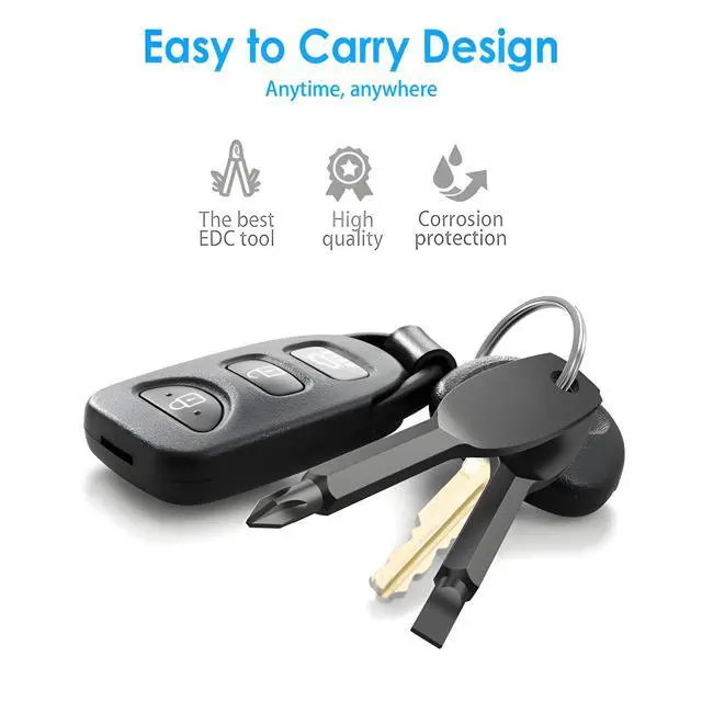 Alt view image 4 of 6 - for men, Portable 4-in-1 Pocket Screwdriver Keychain Multitool, a Cool Gadget Perfect for Dads, Husb