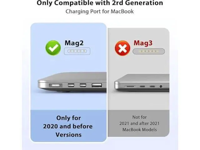 Alt view image 3 of 6 - 85W Charger for MacBook Pro,Charger Adapter with Fast Charging,Replacement AC 2T-Tip Connector Power Adapter,Laptop Charger Compatible with MacBook pro & Air 13 inch-15 inch Retina After Mid 2012
