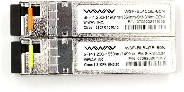Main image of for Cisco GLC-BX-U80 and GLC-BX-D80 1.25G SFP Module BIDI WDM Transceiver 80KM Simplex LC DDM/DOM Support 1490/1550nm (1Pair)