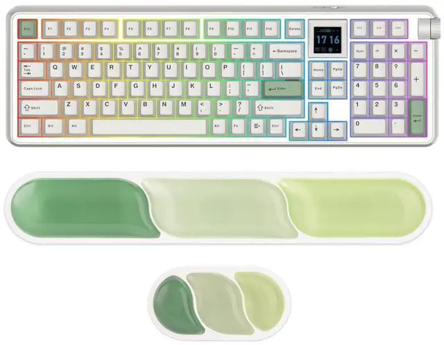 Main image of RT100 PRO Wireless Gaming Keyboard with 1.54" Screen&Knob+CloudGel Wrist Rest for Keyboard and Mouse