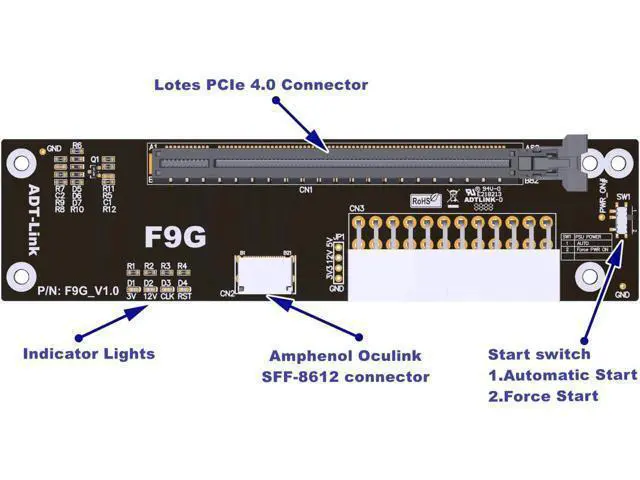Alt view image 3 of 7 - ADT-Link M.2 Key A+E to PCIe 4.0 x4 Extension Flat Cable for x4 Audio Card/Wireless LAN Card to M.2 A.E Extender (M52JF, 20cm)