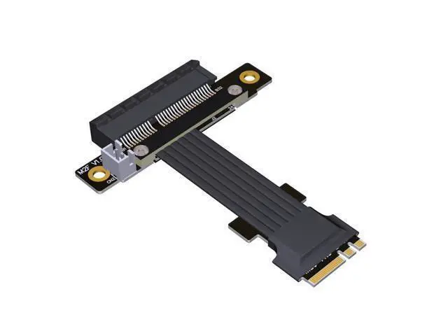 Alt view image 6 of 7 - ADT-Link M.2 Key A+E to PCIe 4.0 x4 Extension Flat Cable for x4 Audio Card/Wireless LAN Card to M.2 A.E Extender (M52JF, 20cm)