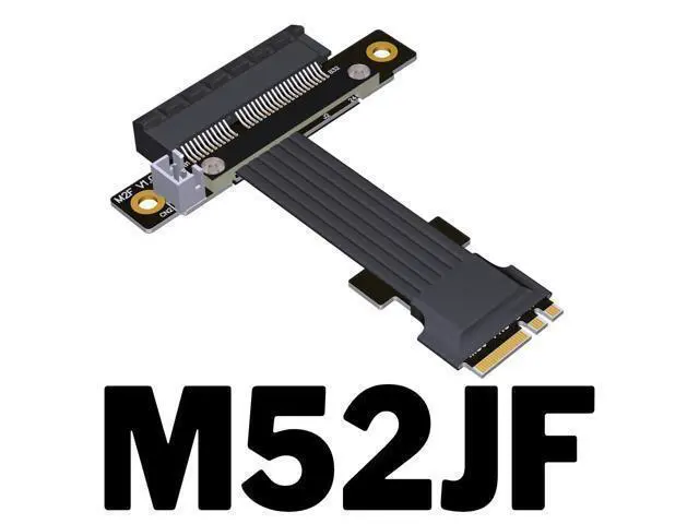 Alt view image 7 of 7 - ADT-Link M.2 Key A+E to PCIe 4.0 x4 Extension Flat Cable for x4 Audio Card/Wireless LAN Card to M.2 A.E Extender (M52JF, 20cm)