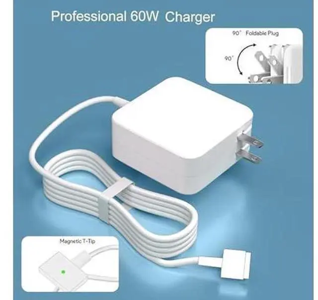 Alt view image 5 of 6 - 60W T-Tip Compatible with Mac Book Pro Charger,Magnetic Power Adapter Charger, Laptop Charger Compatible with Mac Book Pro 13-Inch Retina Display(Between 2012-2015)