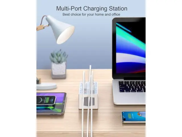 Alt view image 3 of 7 - USB Charger 12-Ports USB Charging Station for Multiple Devices USB Wall Charger Power Hub Strip Smart Plug Charging Dock Block for iPhone Xs/XR,iPad,iPod,Galaxy S9/S8,Laptops and Smart Phones 60W