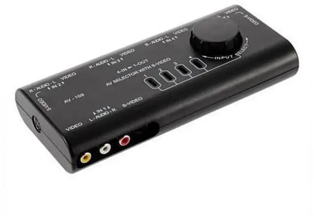 Alt view image 3 of 5 - 4 in 1 Out AV RCA Switch Box AV Audio Video Signal Switcher Splitter 4 Way Selector with RCA Cable For Television DVD VCD TV