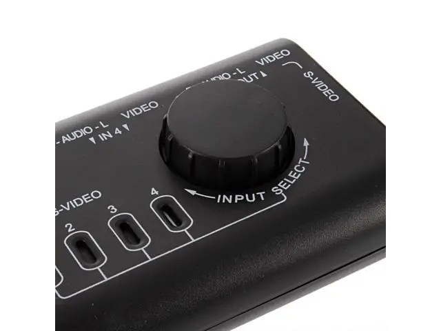 Alt view image 5 of 5 - 4 in 1 Out AV RCA Switch Box AV Audio Video Signal Switcher Splitter 4 Way Selector with RCA Cable For Television DVD VCD TV