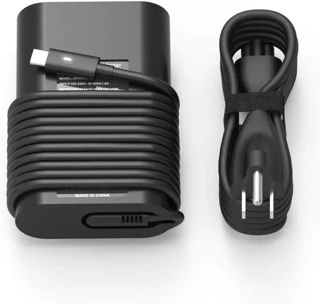 Main image of 65W 45 Watt AC Adapter Compatible with Laptop Charger USB C Computer Latitude 5420 7420 5540 5440 3540 7440 5450 5430 5520 5530 7430 E5430 E5440 XPS 13 Type C Power Cord