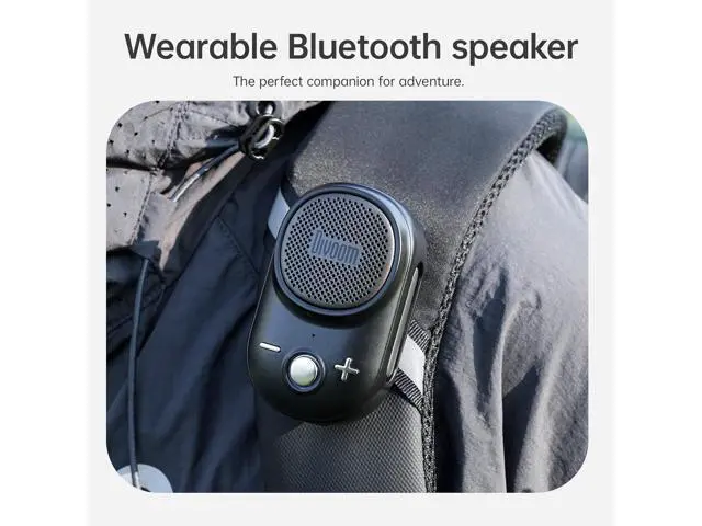 Alt view image 3 of 7 - Divoom Itour-S Portable Mini Wearable Bluetooth Speaker, Big Audio and Punchy Bass,Clip-On Design, IP67 Waterproof and Dustproof,10 Hours Playtime,Speaker for Home Travel Office and Outdoors (Black)