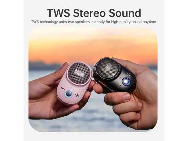 Alt view image 6 of 7 - Divoom Itour-S Portable Mini Wearable Bluetooth Speaker, Big Audio and Punchy Bass,Clip-On Design, IP67 Waterproof and Dustproof,10 Hours Playtime,Speaker for Home Travel Office and Outdoors (Black)