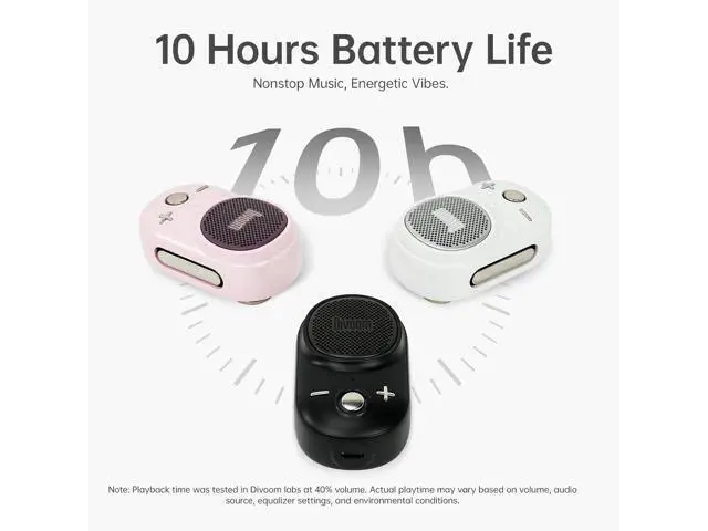 Alt view image 7 of 7 - Divoom Itour-S Portable Mini Wearable Bluetooth Speaker, Big Audio and Punchy Bass,Clip-On Design, IP67 Waterproof and Dustproof,10 Hours Playtime,Speaker for Home Travel Office and Outdoors (Black)
