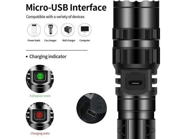 Alt view image 4 of 6 - Green Light Flashlight, Rechargeable LED Green Light Tactical Flashlight with Pressure Switch, 5 Modes & Zoomable Deer Hunting Light, IPX4 waterproof Hog Lights for Night Hunting Coyote Varmint