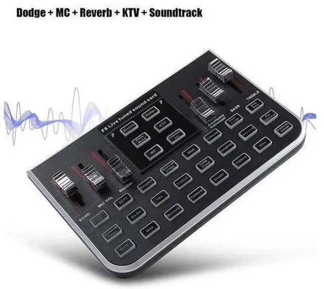Alt view image 2 of 5 - Sound Cards Audio Interface F8/F9 18 Sound Effects Bluetooth Audio Headset Microphon External Live Sound Card
