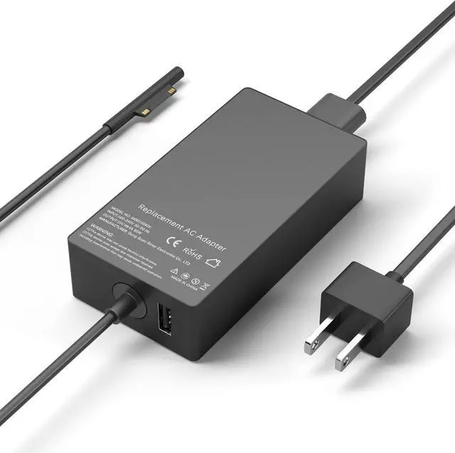 Main image of 65W Surface Pro Charger Compatible with Microsoft Surface Laptop 2 3 Surface Pro X 9 8 7 6 5 4 3 Surface Go 2 Go 3 Surface Book 1 2 Microsoft Surface Charger Power Supply Adapter