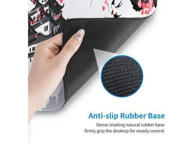 Alt view image 7 of 7 - Japanese Cherry Blossom White Gaming Mouse Pad XXL Large Gaming Laptop Anime Mouse Pad Sakura Big Desk Pads Extended PC Keyboard Waterproof and Non-Slip 31.5x11.8inches Mices Pad Japan