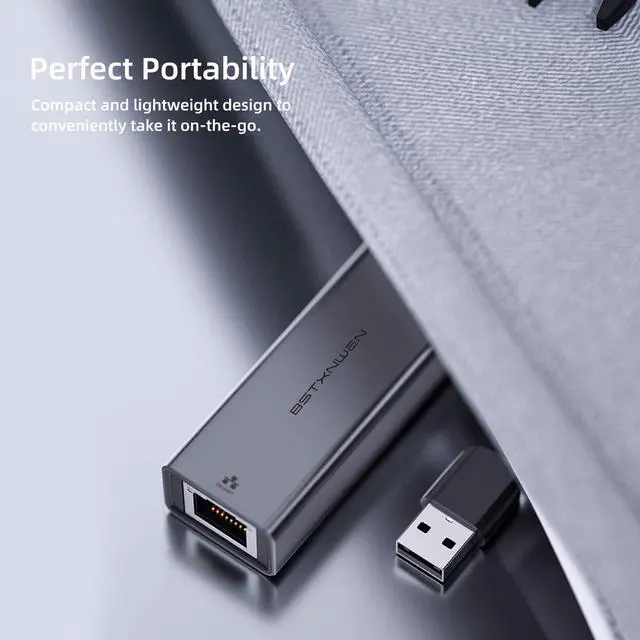 Alt view image 5 of 7 - USB Ethernet Adapter Network Adapter USB 3.0 to Network Gigabit RJ45 LAN 10/100/1000 Mbps Adapter Converter for Nintendo Switch MacBook Mac Pro Mini iMac XPS Surface Pro Notebook PC