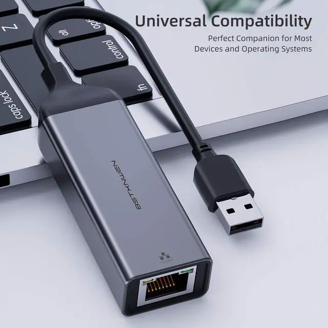Alt view image 7 of 7 - USB Ethernet Adapter Network Adapter USB 3.0 to Network Gigabit RJ45 LAN 10/100/1000 Mbps Adapter Converter for Nintendo Switch MacBook Mac Pro Mini iMac XPS Surface Pro Notebook PC