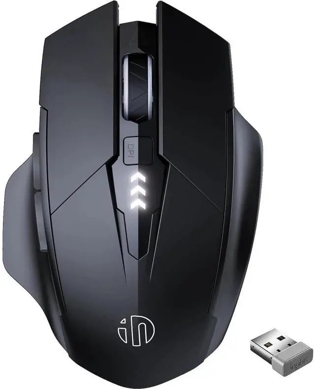 Main image of DIXSG Wireless Mouse, Rechargeable 2.4G RF Wireless Mouse, Upgraded Visible Battery, 2400 DPI, Silent Ergonomic Computer Wireless Mouse for Laptop, Mac, PC etc.