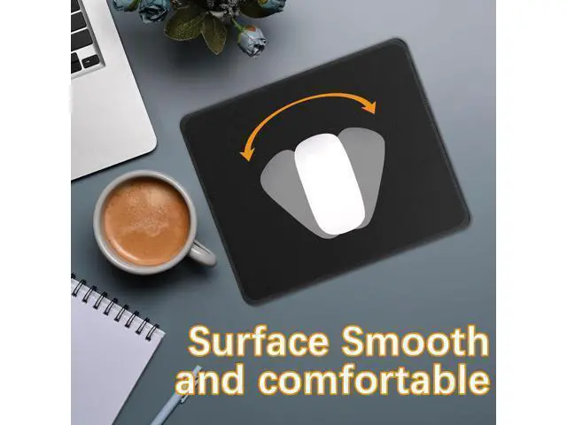 Alt view image 5 of 6 - 12 Pack Black Mouse pad Bulk with Stitched Edge 10.2x8.3inches 3mm Thickness Premium Textured Non-Slip Rubber Base Mouse pad Black Washable Gaming Mouse Pad Pack for Office and Home
