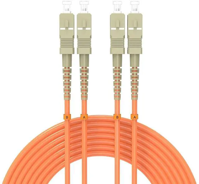 Alt view image 6 of 10 - 100Meters 328ft SC/UPC-SC/UPC Multi-Mode Fiber Optic Cable SC to SC OM1 Jumper Optical Patch Cord Duplex 62.5/125um Orange SC-SC