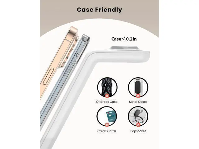 Alt view image 7 of 7 - GEEKERA 3 in 1 Wireless Charging Station for Apple, Fast Wireless Charger Stand Dock for iPhone 16 15 14 13 12 11 Pro Max Plus XR XS X, Apple Watch Ultra/9/SE/8/7/6/5/4/3/2, AirPods Pro/4/3/2