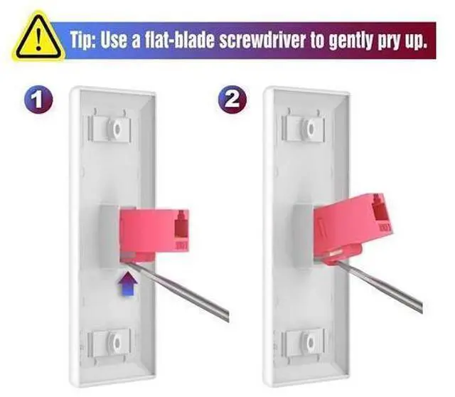 Alt view image 11 of 12 - 25-Pack 90 Degree Cat6 RJ45 Keystone Jack, Punch Down Keystone Jack Adapter-Red UL Listed