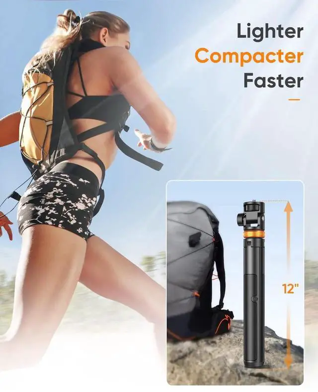Alt view image 5 of 6 - Phone Tripod, Tripod for iPhone & Selfie Stick with Remote, Extendable Cell Phone Stand & Ultimate Phone Holder, Solidest Phone Stand Compatible with iPhone/Android