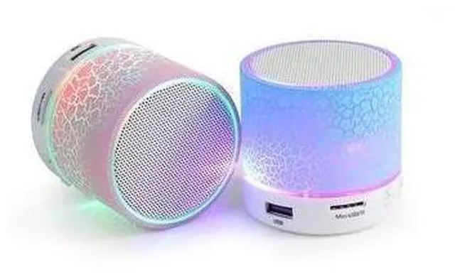 Alt view image 9 of 12 - S10 Mini Portable 5W Wireless RGB LED Lighting Karaoke Speaker Home Theatre for Kids Computer Compatible AUX Boxed