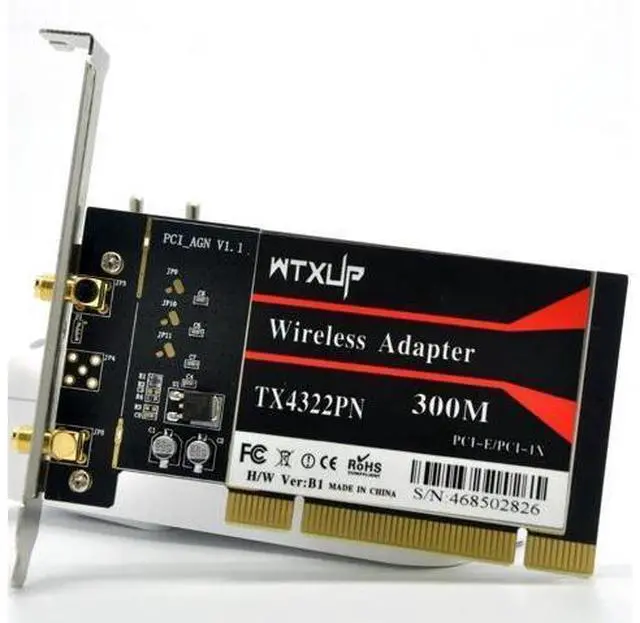 Alt view image 9 of 10 - for Broadcom BCM43224 802.11n 300Mbps Wireless Wi-Fi Card Desktop PCI WiFi Adapter Network Adapter for MAC/Windows 7/8/10