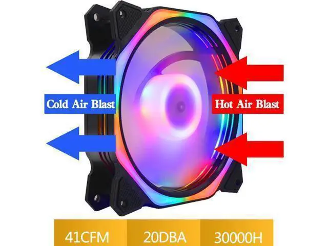 Alt view image 8 of 10 - Radiator Cooler PC Case Fan Cooling LED For 120MM Fan Cooling Fan 3pin Quietly Easy Install Cooler Cooling Computer Fan