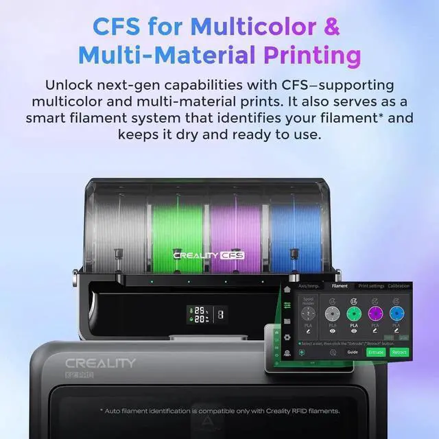 Alt view image 12 of 14 - K2 Pro Combo(A) 3D Printer, Multi-Color Printing with CFS, 600mm/s High-Speed, AI Cameras, Full Auto-Leveling, Dual Z-Axis, 300x300x300mm Build Volume