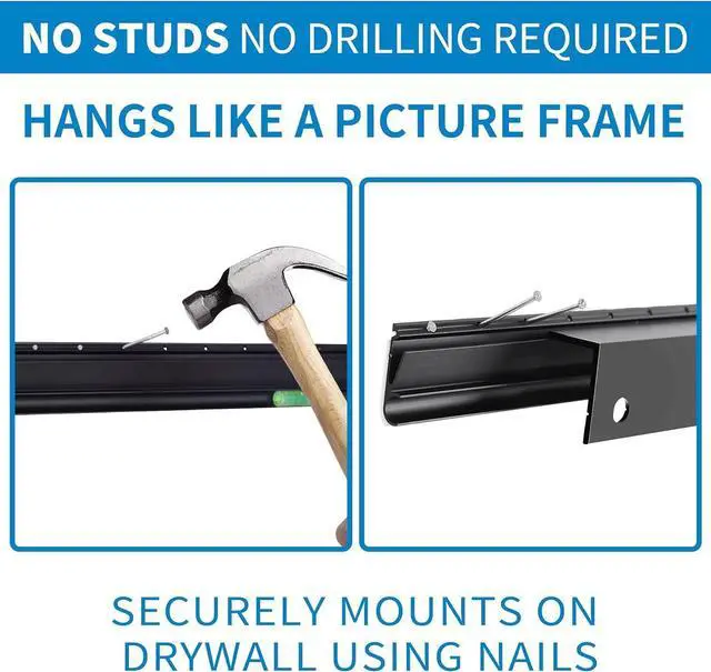 Alt view image 9 of 10 - Studless Drywall TV Mount for 13-55 inch TVs, No Stud TV Wall Bracket Max VESA 400x400mm up to 100 lbs Universal Fits Most LED LCD Plasma Flat/Curved Screen TVs & Monitors-Upgraded Bubble Level