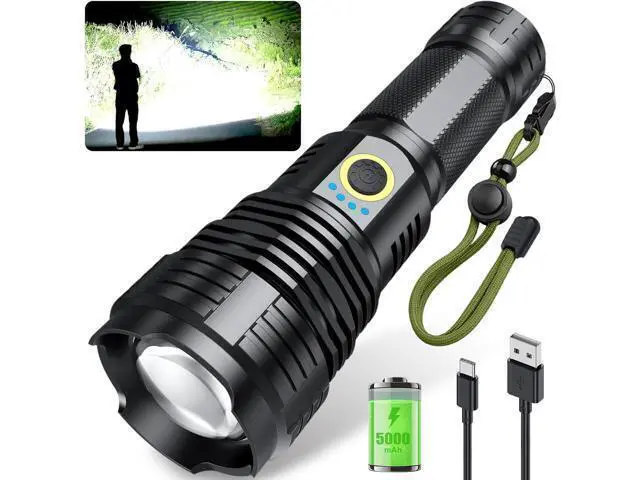 Alt view image 8 of 14 - Rechargeable Flashlights 990000 High Lumens, Super Bright Flashlight with 10 Modes, LED Tactical Flashlight Waterproof, Powerful for Camping, Hiking, Hunting and Emergencies