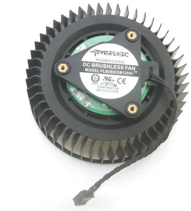 Alt view image 12 of 12 - PLB08025B12HH DC12V 2.50A 80mm For MSI RTX3090 24GB AERO Graphics Card Cooling Fan 4Wire 4Pin