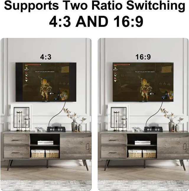 Alt view image 10 of 14 - N64 to HDMI Converter HDMI Converter Supports 4:3/16:9 Ratio Conversion Compatible for Nintendo 64/SNES/NGC/SFC