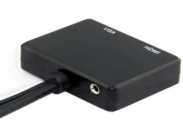 Alt view image 7 of 7 - Cablecc HDMI to VGA & HDMI Female Splitter with Audio Video Cable Converter Adapter For HDTV PC Monitor