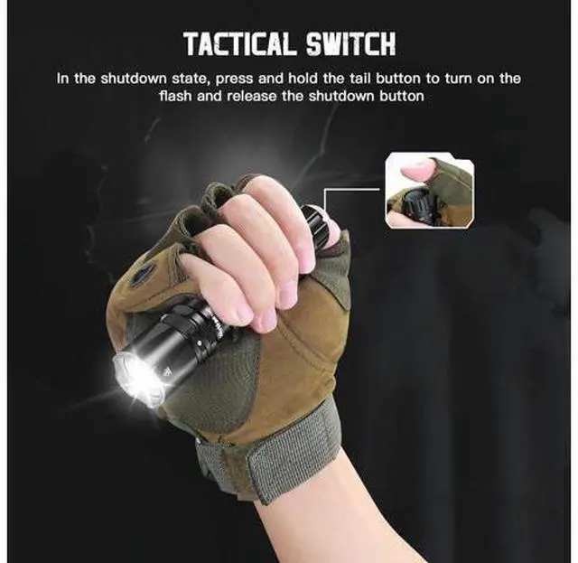 Alt view image 11 of 12 - Wurkkos TD03 LED Tactical Flashlight Rechargeable,1800 Lumens IP68 Waterproof EDC Flashlight With Tail Rotary Switch One Click Strobe Flashlight Longest Range 1158 Feet,Emergency LED Flashlight(5000K)