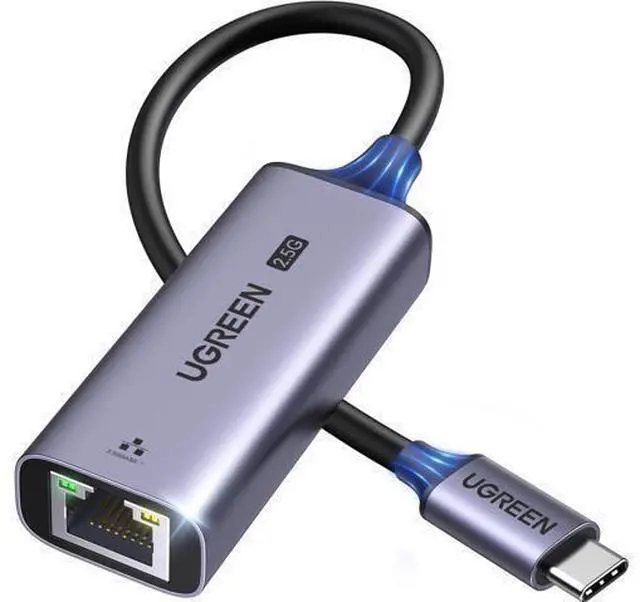 Main image of UGREEN USB C to Ethernet Adapter 2.5G, Ethernet Adapter for Laptop, Aluminum, Type C (Thunderbolt 4/3 Compatible) to RJ45 Network Internet, Compatible for NAS, MacBook Air/Pro, XPS, iPhone 15 Pro/Max