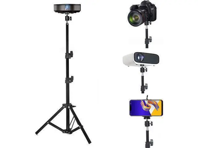 Alt view image 8 of 14 - Projector Tripod Stand, Portable Tripod Mount Floor Stand, Folding Floor Tripod Stand, Outdoor Stand for Projector,Camera, Webcam 18" to 40" (Withstand 3pounds 1.5kgs)