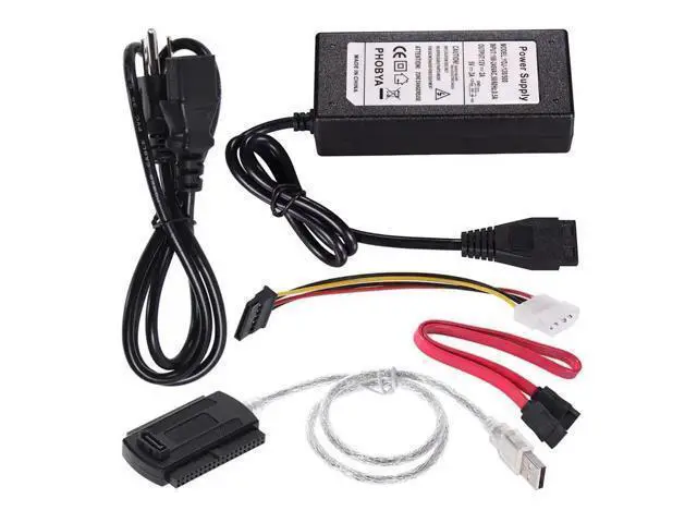Alt view image 6 of 10 - SATA PATA IDE Drive to USB 2.0 Adapter Converter Cable for Hard Drive Disk HDD 2.5" 3.5" with External AC Power Adapter