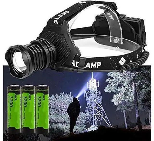 Alt view image 7 of 12 - Super Bright Headlamp, P70 LED Flashlight Headlamp, 20,000 Lumens High-Power Strong Headlamp 5 Modes USB Rechargeable Waterproof Headlamp Flashlight, with Mobile Power Function