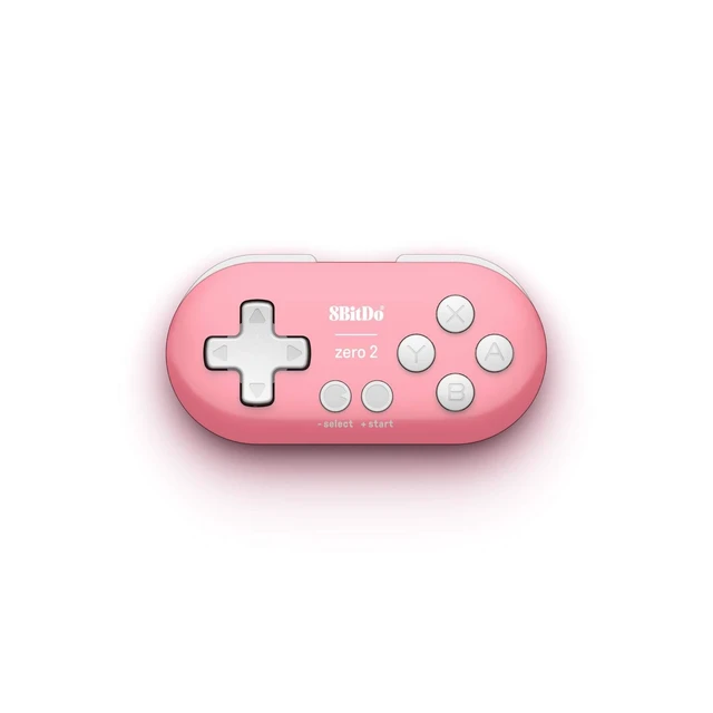 Alt view image 3 of 7 - 8Bitdo Zero 2 Bluetooth Gamepad Controller Keychain-Sized Mini Controller for 2D Games Upgradeable Firmware 73x36.5x14.7mm 20.7G For Switch Windows Android macOS & Raspberry Pi Pink Edition