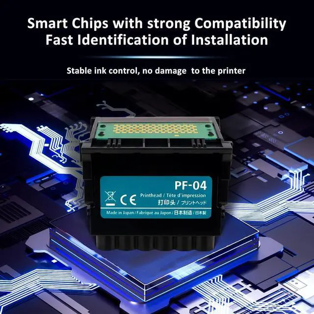 Alt view image 7 of 10 - PF-04 Printhead Compatible with iPF650 / iPF655/ iPF670/ iPF670/ iPF750/ iPF755/ iPF760/ iPF765/ iPF770/ iPF770/iPF780/ iPF780 MFPM40/iPF830/ iPF840/iPF850,Replacement of PF-04 Printhead