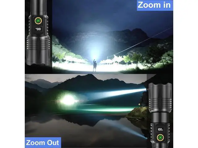 Alt view image 11 of 14 - Flashlights Rechargeable High Lumens, Ultra Powerful LED 250000 Lumens Super Bright Tactical Flashlight High Power Handheld Flash Light Waterproof Zoomable 5 Modes for Camping, Emergency, Home