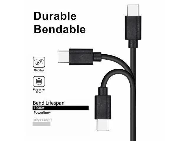 Alt view image 8 of 8 - 20-Pack USB C 48W PD Fast Charger Cable - Multipack USB-C to Type C Charging Cords Bulk 3.3ft