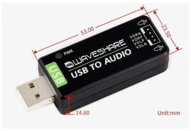Alt view image 4 of 6 - USB Sound Card for Raspberry Pi/ USB Audio Module External Audio Converter Recording and Playback